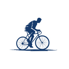 silhouette of a person riding a bicycle