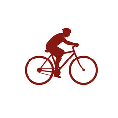Logo of a person riding a bicycle