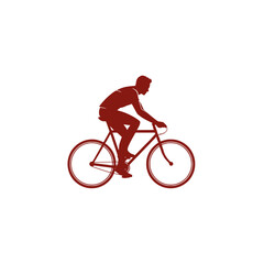 Fototapeta premium silhouette of a cyclist