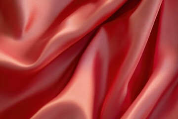 Obraz premium Smooth and Shiny Red Fabric Texture