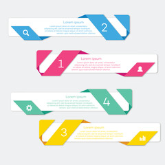 Infographic Step Elements Vector Illustration