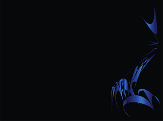 Creative Unique Vector Abstract Art design Blue