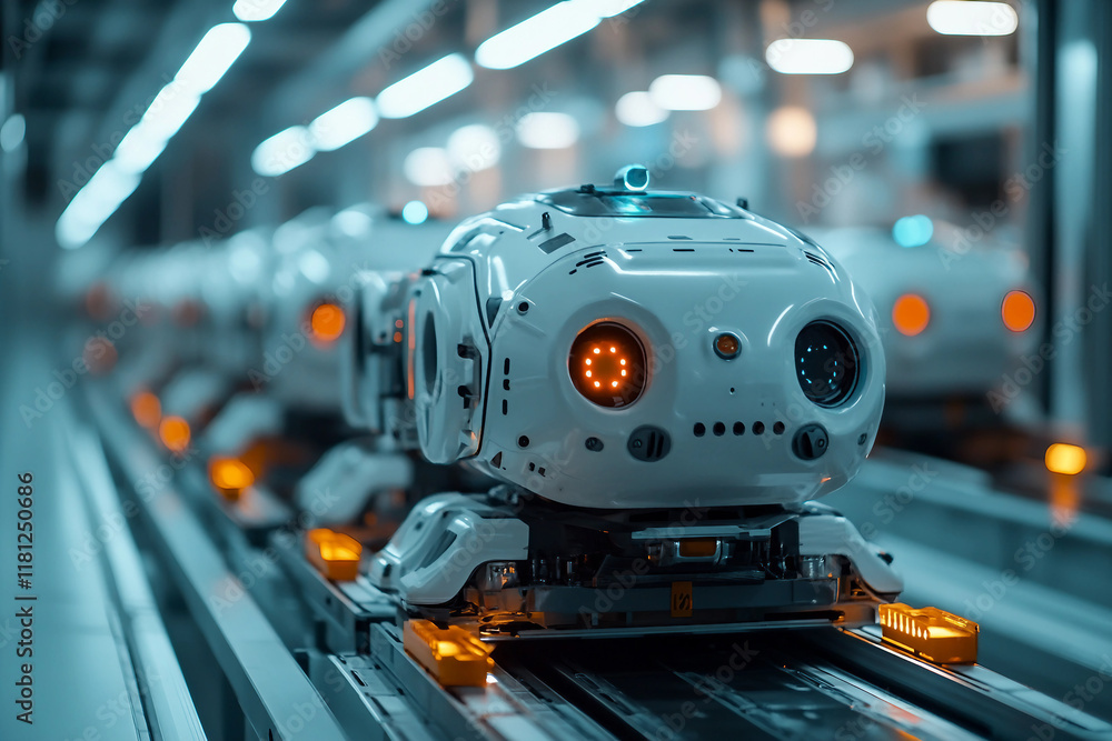 Poster humanoid robot showcases ai innovation ai generative