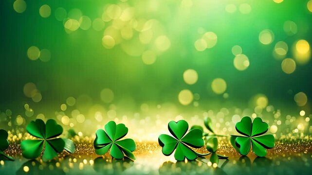 Creative St. Patrick day background with green clover