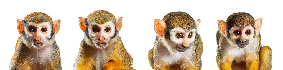 Four Adorable Squirrel Monkeys