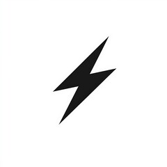 Simple black lightning bolt icon on white background.