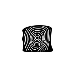 Fototapeta premium Cross-section of tree trunk showing growth rings.