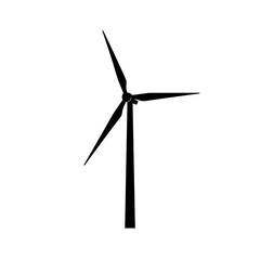 Simple black silhouette of a wind turbine. (1)