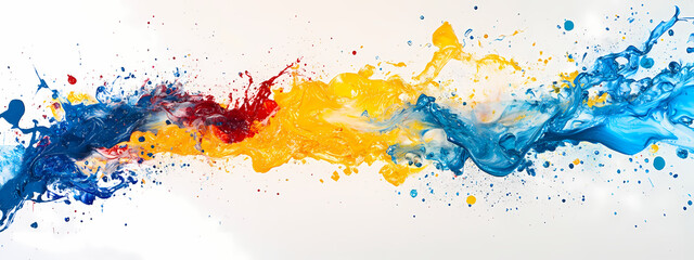 Obraz premium Dynamic color splashes in motion