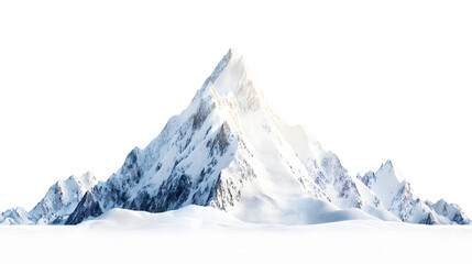 Majestic mountain peak with realistic textures and snow covered slopes