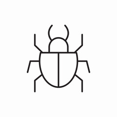 Fototapeta premium Beetle Bug Pest Control Insect icon vector sign
