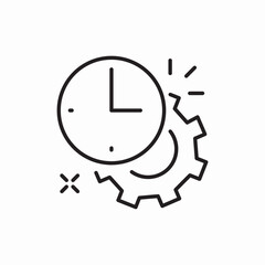 Time Settings Clock Configuration System icon vector sign