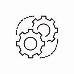 Process Settings Rotation Configuration System icon vector sign