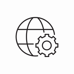 Global Settings World Configuration System icon vector sign