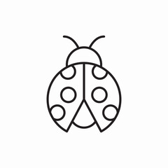 Ladybug nature icon vector sign