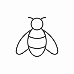 Flying Bee Honey Insect Pollinator icon vector sign