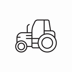 Agricultural Tractor Equipment Farming Machine icon vector sign
