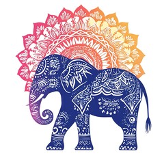 Fototapeta premium Ornate elephant mandala design. (1)
