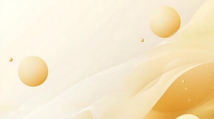 Abstract Gold Wave Design with Floating Spheres