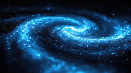 Mesmerizing Cosmic Swirl: A Stunning Blue Galaxy in the Vast Universe. Explore the depths of space with this breathtaking image, perfect for science enthusiasts and space lovers.
