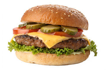 cheeseburger isolated