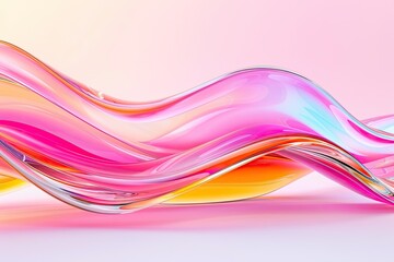 Naklejka premium Abstract background design, colorful glass shapes flowing 3d effect, perfect for presentation