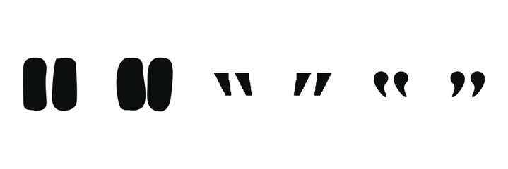 Quotation Mark Vector Set. Typographic Designs Collection of Quote Mark. Eps 10.