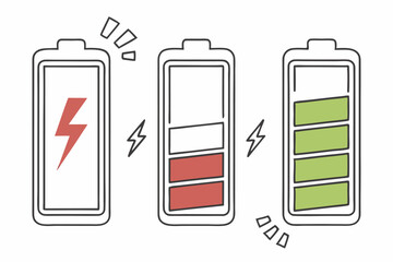 battery icon set