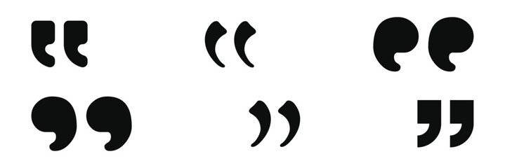 Quotes, quotation marks black. quotation icon.
