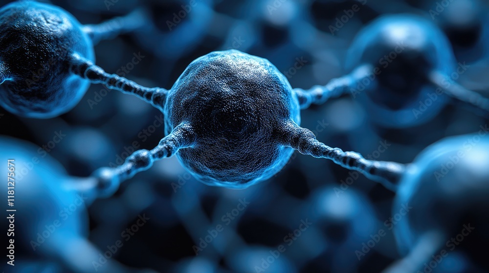 Poster microscopic cellular network: exploring the intricate connections of life's building blocks