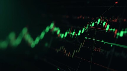 Fototapeta premium Market Trends: Financial Data in Motion