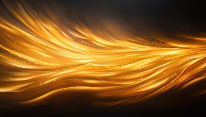 Obraz premium Abstract golden light streaks and shimmering dust scattered across a black canvas evoking opulence and sophisticated beauty