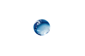Raindrop glistening in sunlight, creating a sparkling effect isolated on transparent background