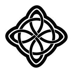 series of celtic knot trinity endless isolated on white background for tattoo logo icon symbol. vector illustration  