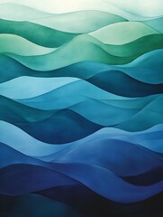 Obraz premium gradient of cool blue and green tones transitioning smoothly. 