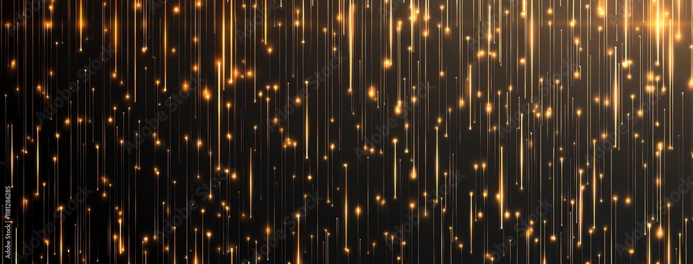 Poster a mesmerizing backdrop of shimmering golden lights creating a stunning visual effect. perfect for us