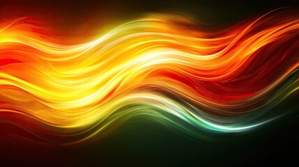 Obraz premium Abstract flowing waves of vibrant colors representing energy and motion.