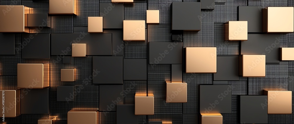 Aufkleber an abstract composition featuring geometric shapes with a modern design. the interplay of light and 