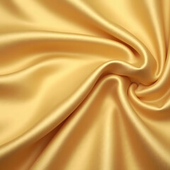 Close-up texture of natural gold silk. Light Golden fabric smooth texture surface background. Smooth elegant gold silk in Sepia toned. Texture, background