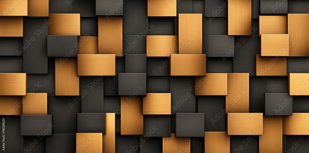 Poster this abstract background features a modern design of interwoven brown and black geometric shapes, cr