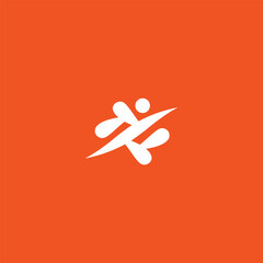 Dynamic Running Logo with Letter Z and X Integration