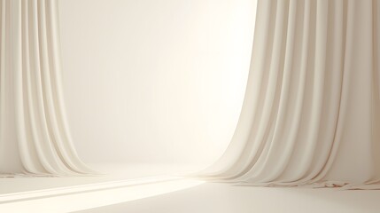 Minimalist fabric backdrop with a smooth luxurious texture in light neutral tones creating a clean modern and sophisticated studio setup for photography or creative content.