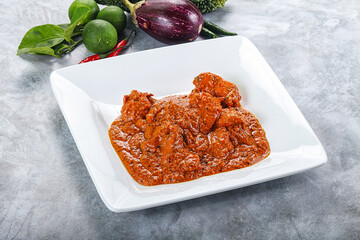 Indian cuisine - butter chicken with sauce