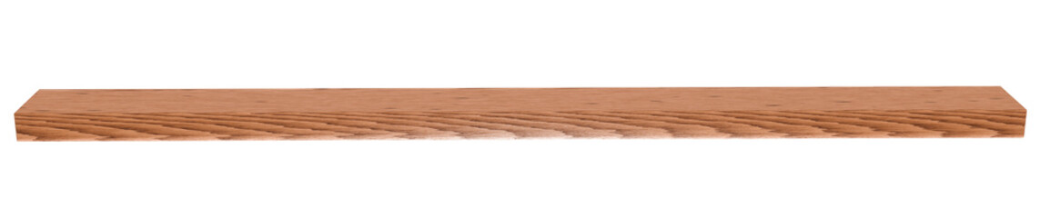 Horizontal Wooden Plank: 3D render of a horizontal wooden plank, isolated on a transparent background for easy compositing