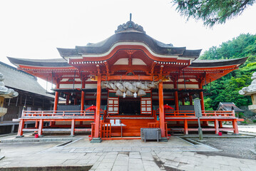 Naklejka premium 朱に彩られた優美な日御碕神社（鳥取県出雲市）