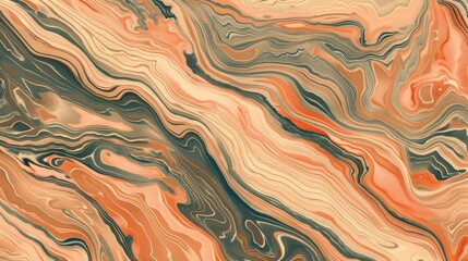 Abstract swirling patterns in warm tones of peach and beige.