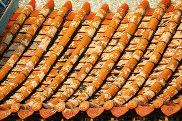 Artistic Tiled Roof of Sian Lo Tai Tian Kong Chinese Buddhist Temple