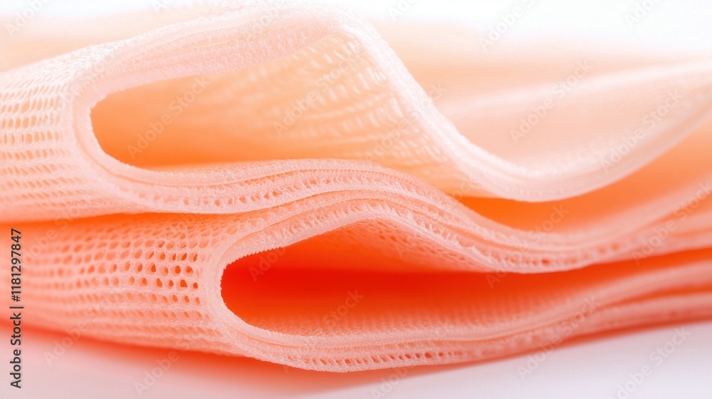 Aufkleber Delicate Peach Mesh Fabric with Soft Textures and Subtle Patterns
