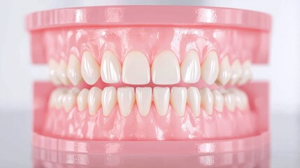 Fototapeta premium Realistic Model of Human Teeth in Dental Education Display