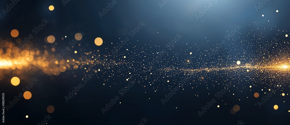 Poster this image showcases a stunning abstract background featuring sparkling particles and glowing lights